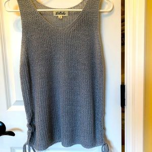 Light blue knit tank top